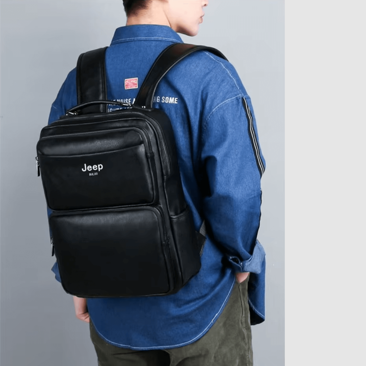 Mochila Masculina Em Couro jeep urban viriati